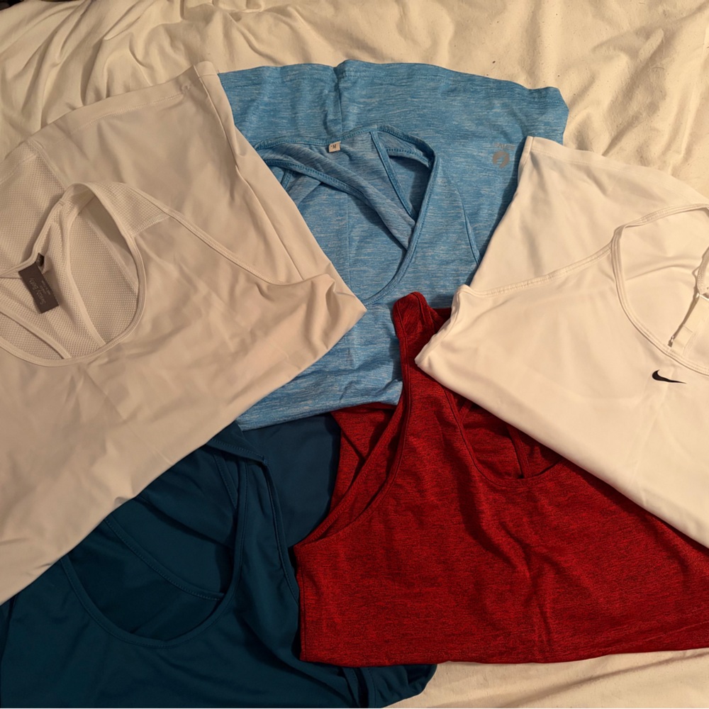 Women's Multi-Color Short Sleeve Athletic Tanks